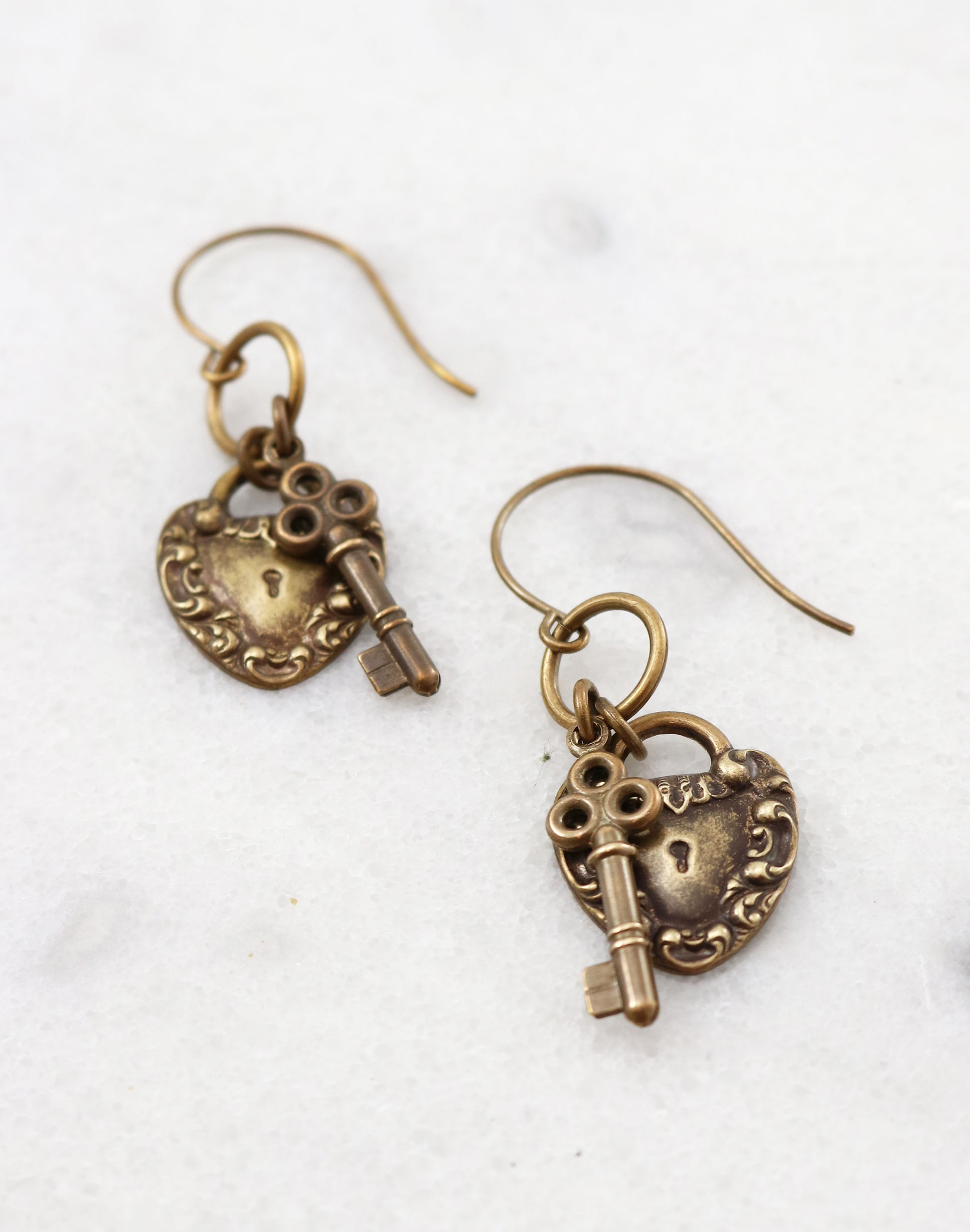 Cherished Key Earrings, (1 pair)