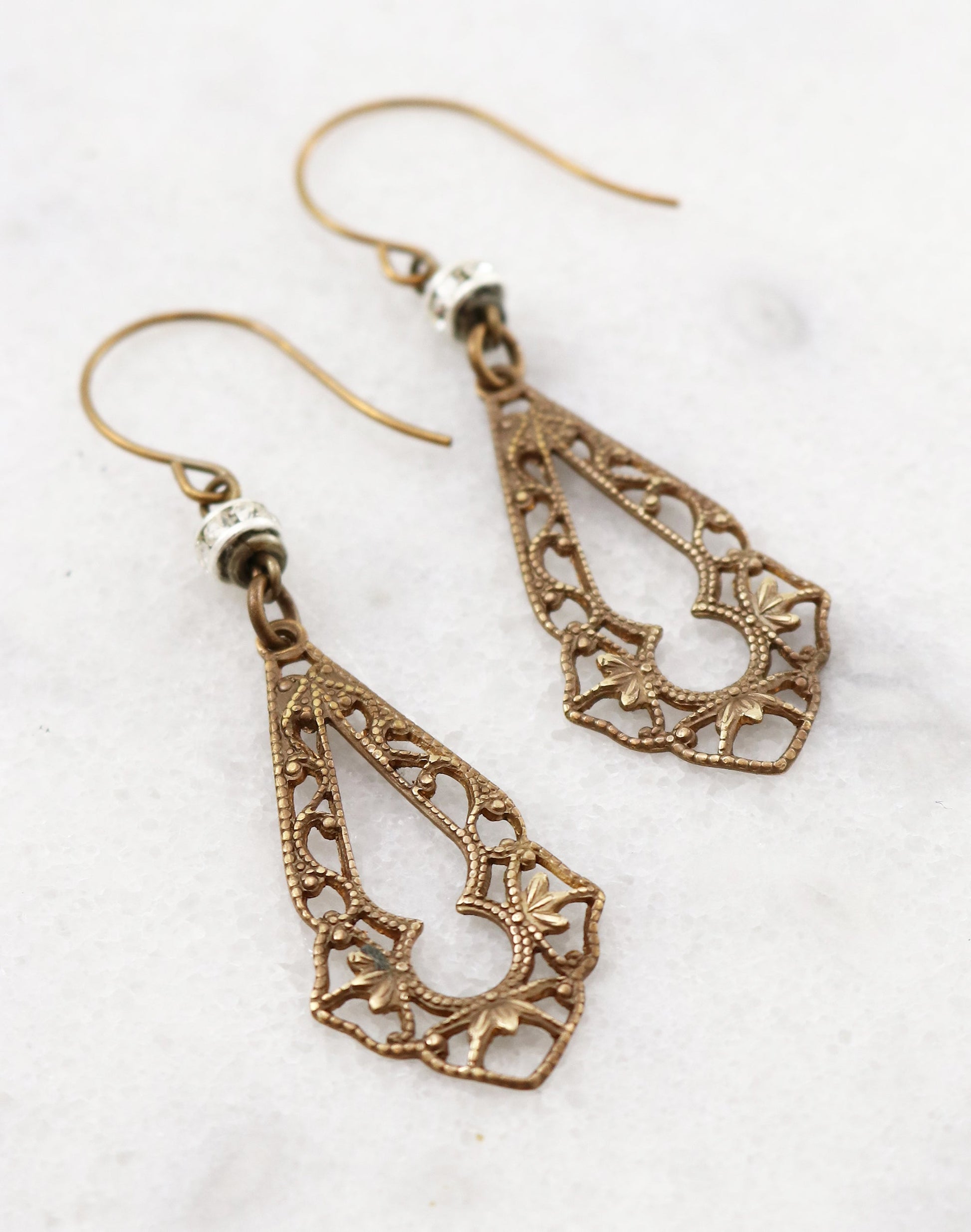 Fanned Silhouette Earrings, (1 pair)