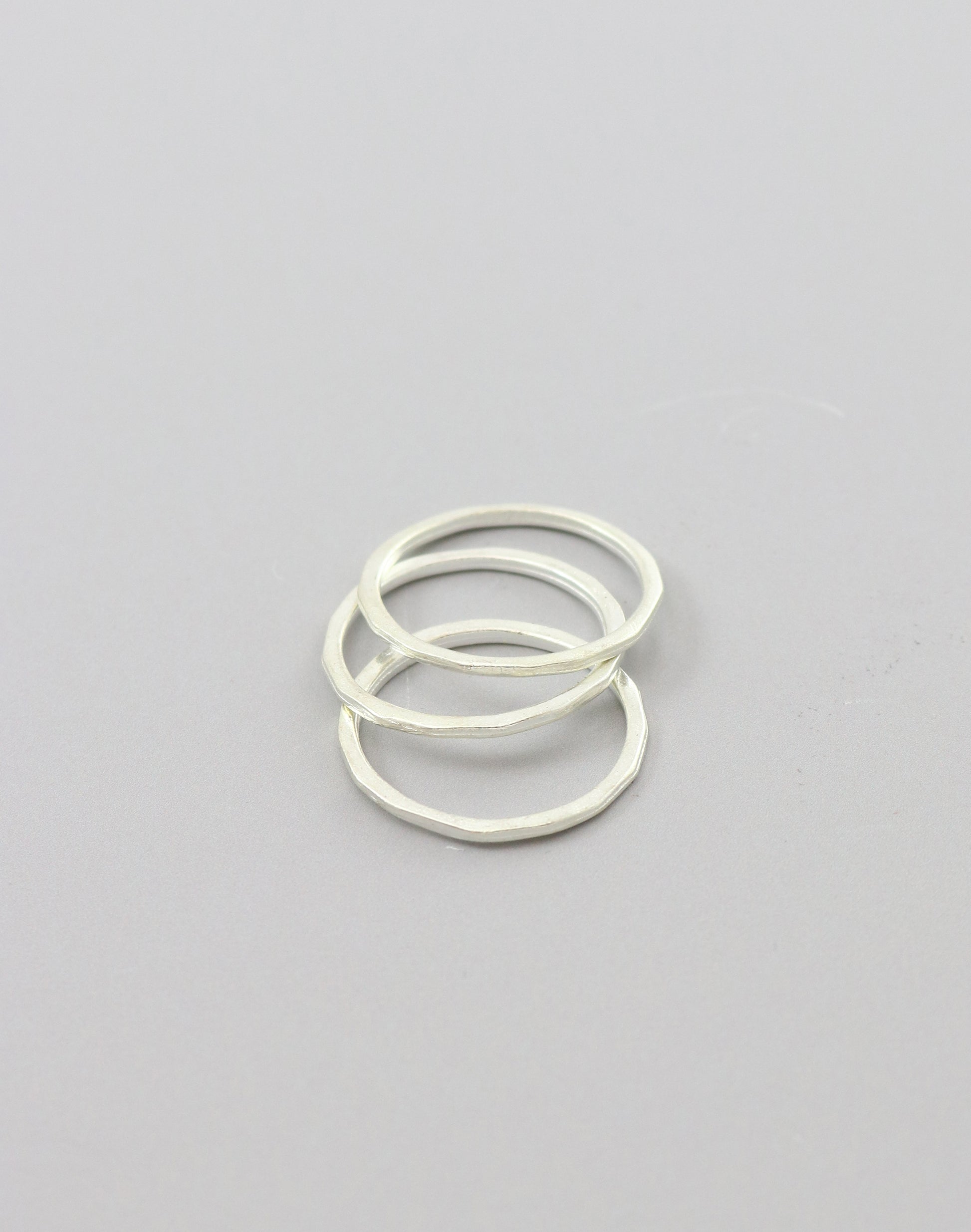Hammered Ring, Size 8, (3pcs)