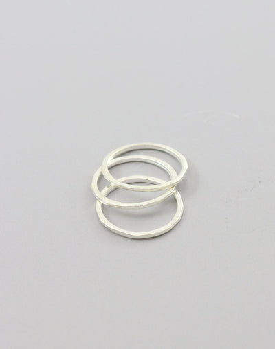 Hammered Ring, Size 8, (3pcs)