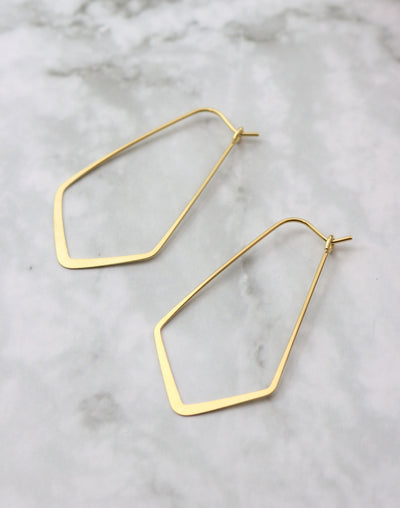 Chevron Earring, 40x22mm, (1 pair)