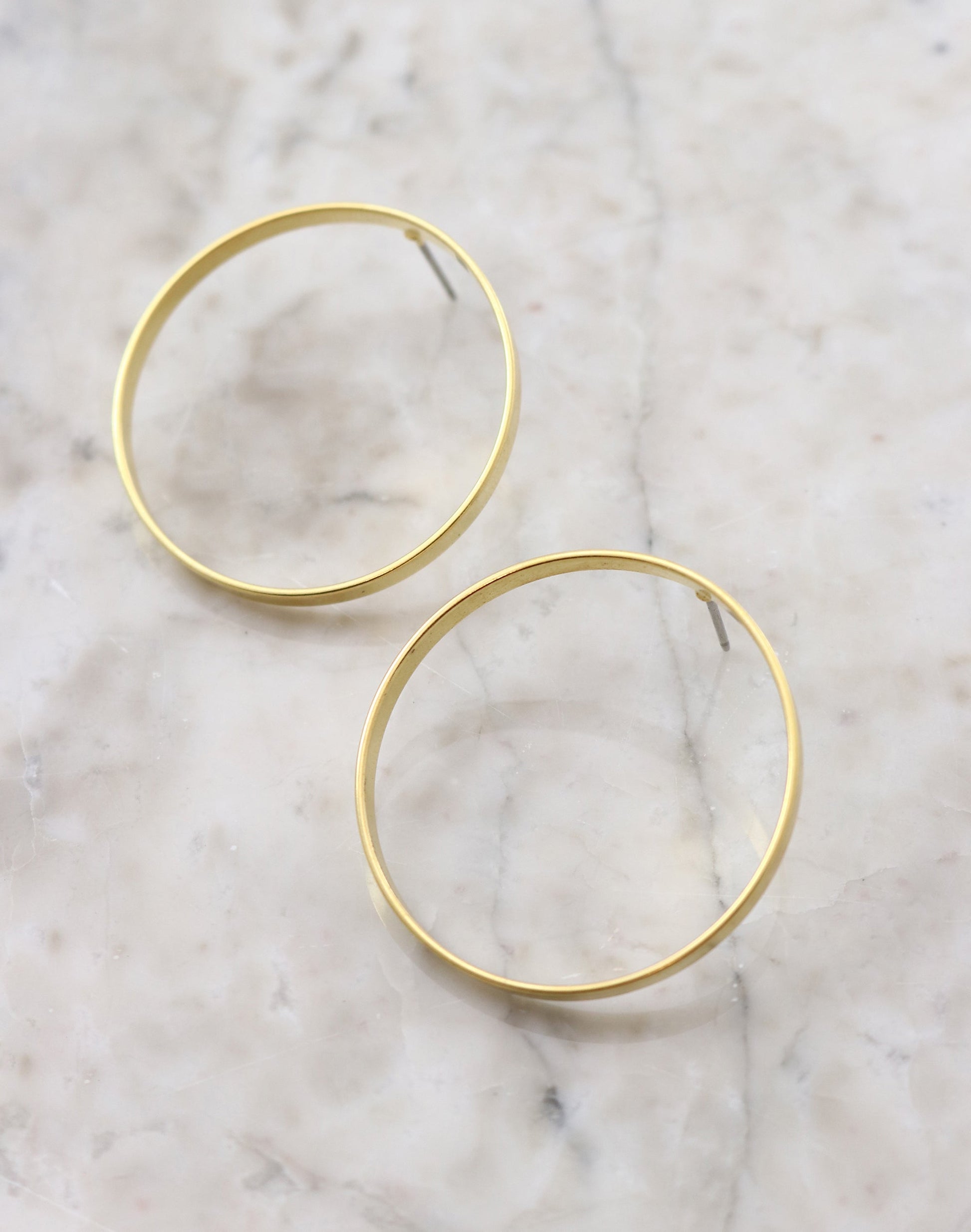Circle Post Earring, 32mm, (1 pair)