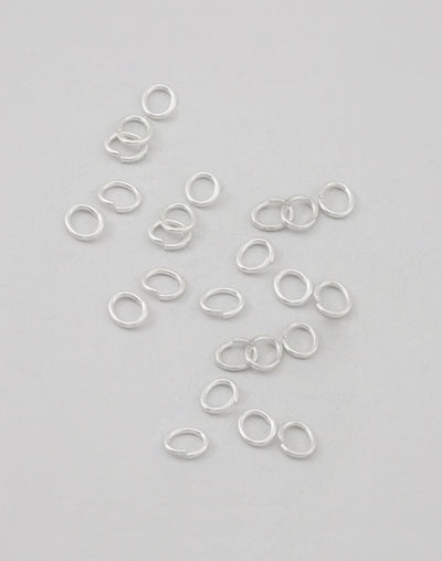 Smooth Oval Jump Ring, 6x5mm, 19ga, (24pcs)