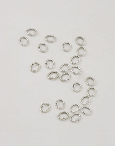 Smooth Oval Jump Ring, 6x5mm, 19ga, (24pcs)