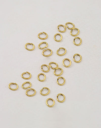 Smooth Oval Jump Ring, 6x5mm, 19ga, (24pcs)