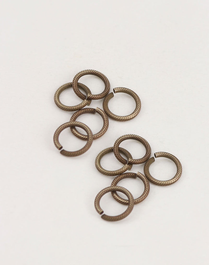 gold plated jump rings, jump rings, jumps, rings, gold plated, antique gold  plated, gold, 3mm, 22 gauge, 50 pieces, brass stamping, US made, nickel