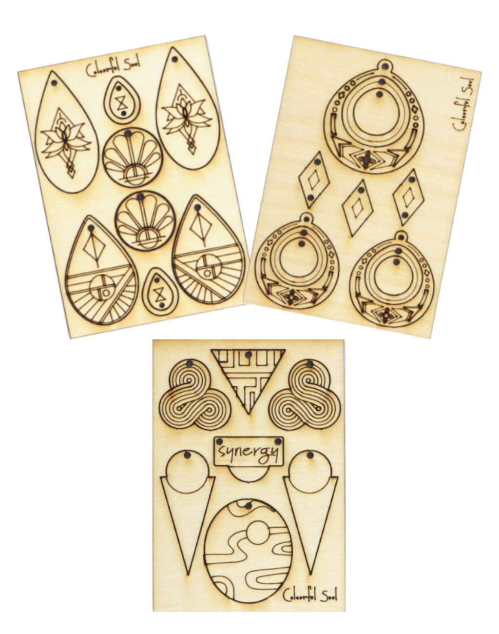 Lotus Horizon, Jewelry Pop Outs Set (3 panels)