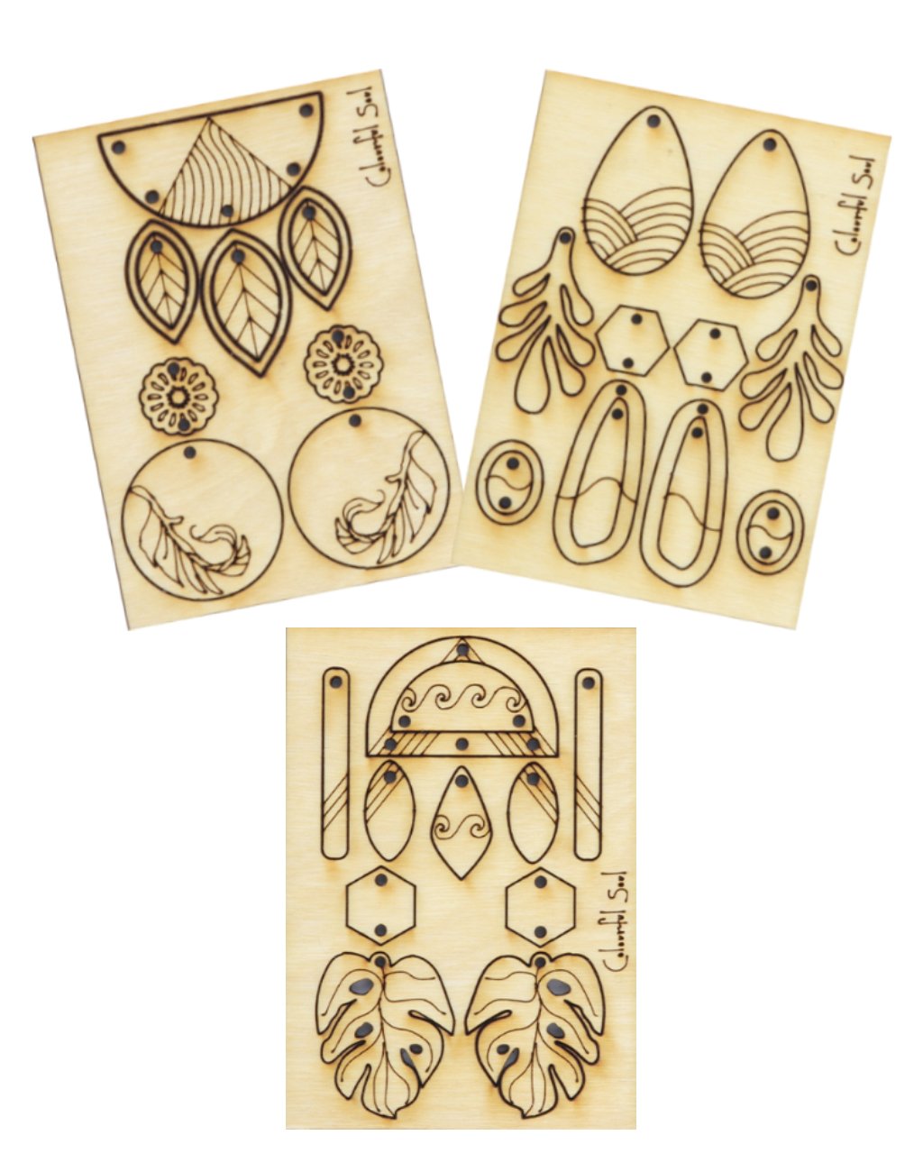 Modern Bohemian, Jewelry Pop Outs Set (3 panels)