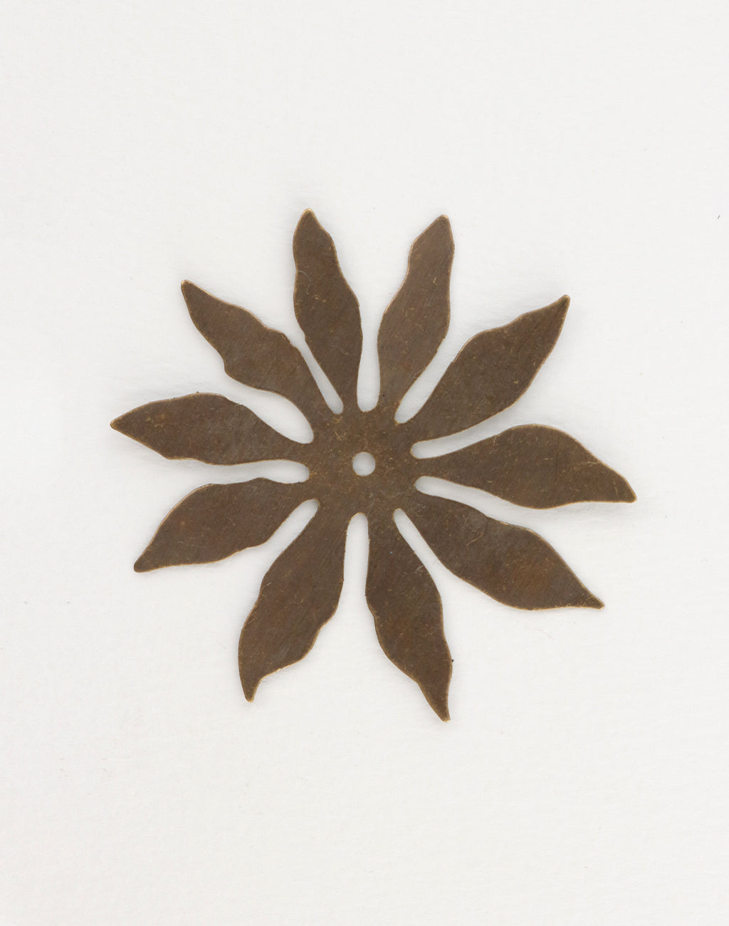 Brown metal flower cutout