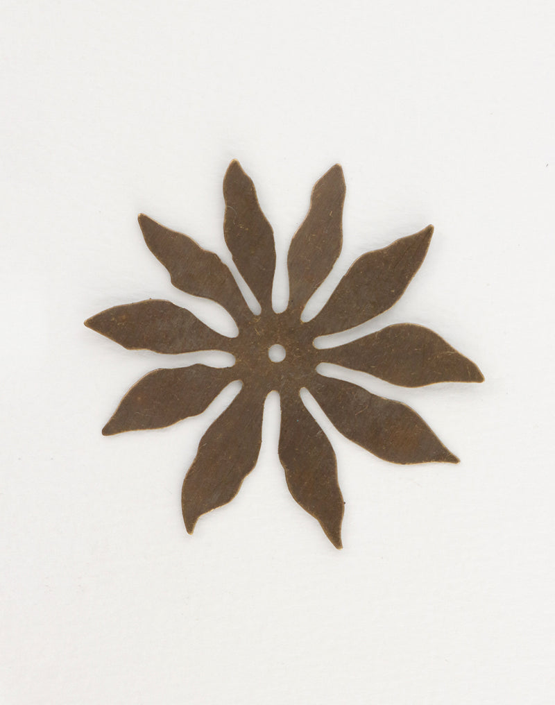 Brown metal flower cutout