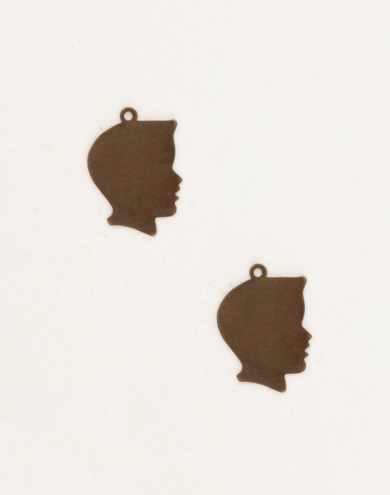 Two boy silhouette charms