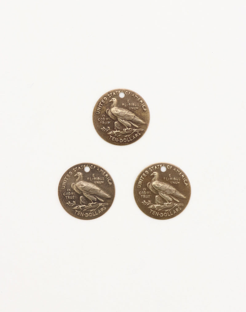 Ancient Eagle Coin, 16mm, (3pcs)