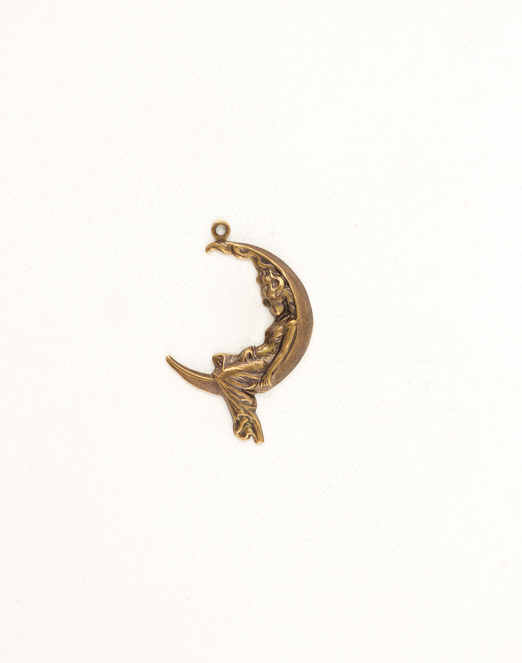 P60 Antique brass moon pendant