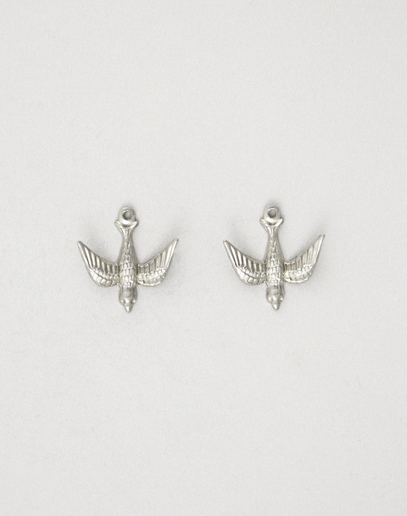 Downward Bird, 17mm, (2pcs)