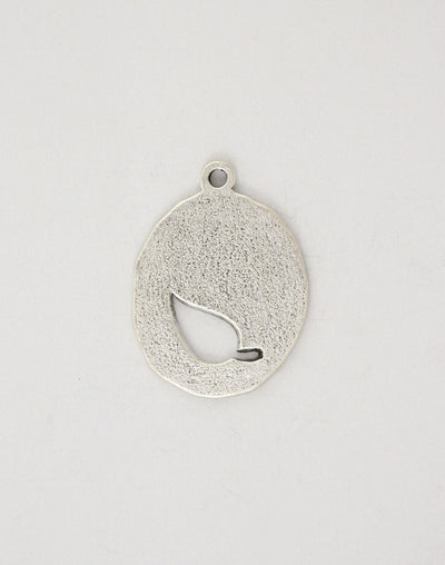 PT121-070-BACK silver leaf pendant