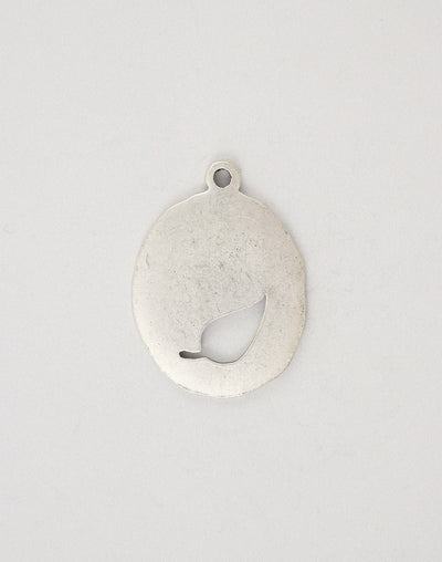 PT121-070 silver leaf charm