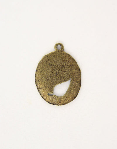 PT121-270 bronze leaf charm pendant