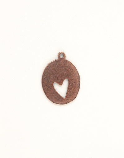 PT123-CP Copper Heart Charm