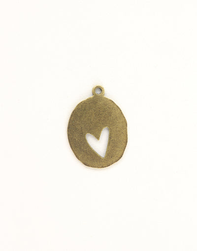 Bronze heart charm
