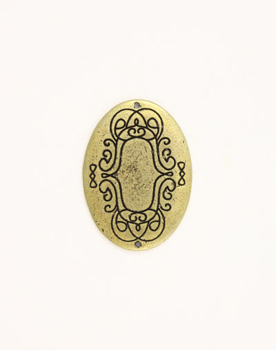 Scrolled Oval, 36x26mm, (1pc)