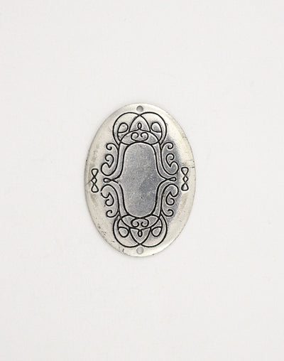 Scrolled Oval, 36x26mm, (1pc)