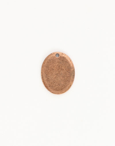 Oval copper charm back
