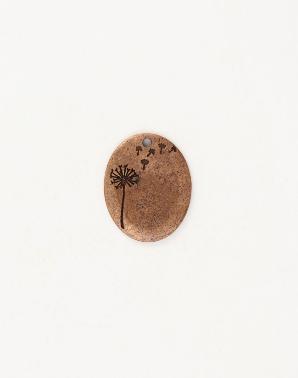 PT154-170 etched copper dandelion pendant