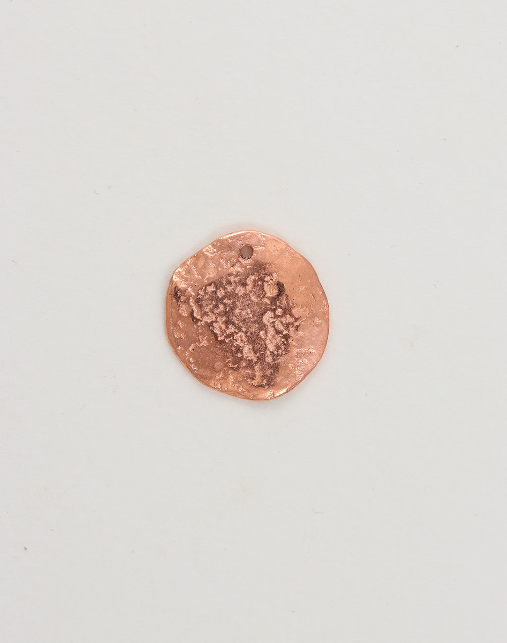 Copper pendant with textured surface