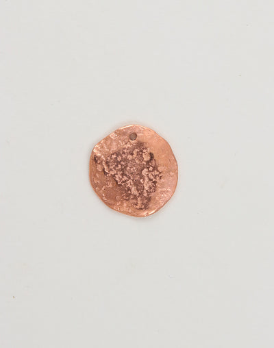 Copper pendant with textured surface