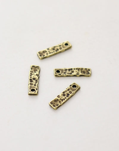 PT182-270 hammered brass bar beads