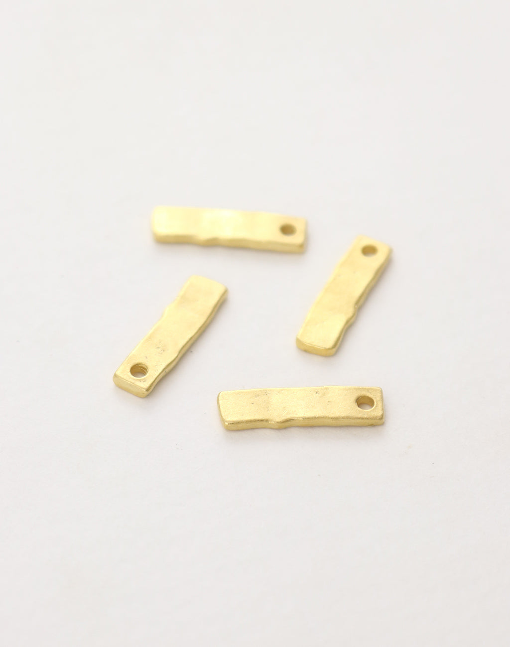 Hammered Rectangle,  17x5mm, (4pcs)