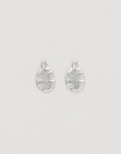 Hammered Oval, 14x12mm, (2pcs)