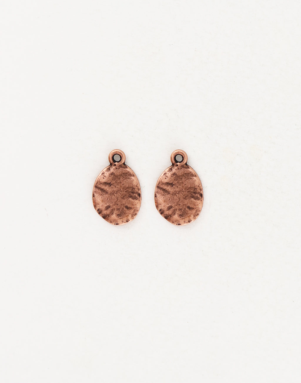 Hammered Oval, 14x12mm, (2pcs)