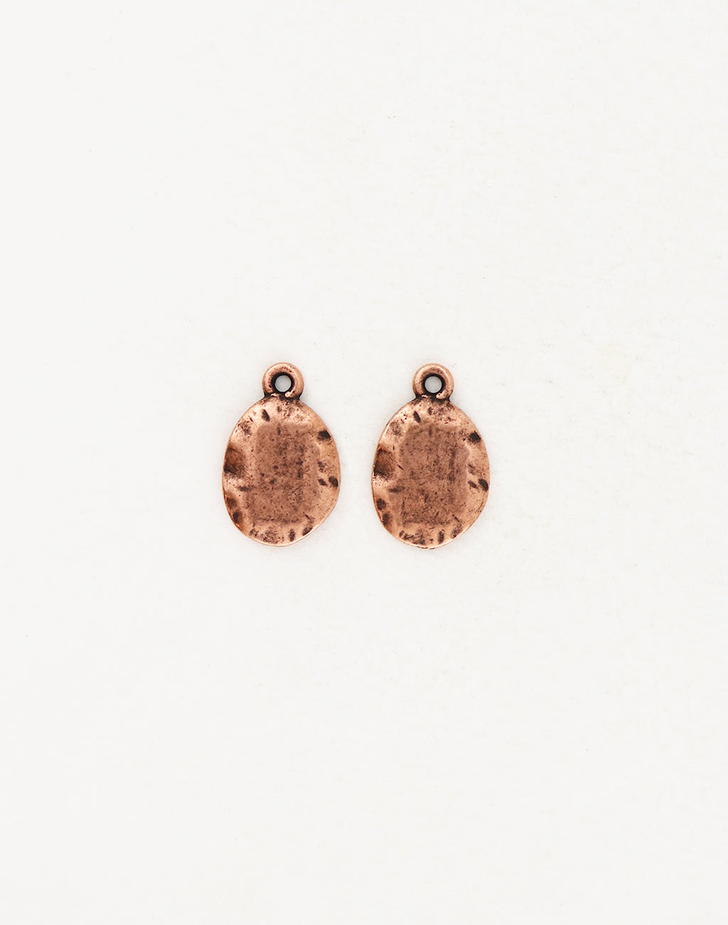Hammered Oval, 14x12mm, (2pcs)
