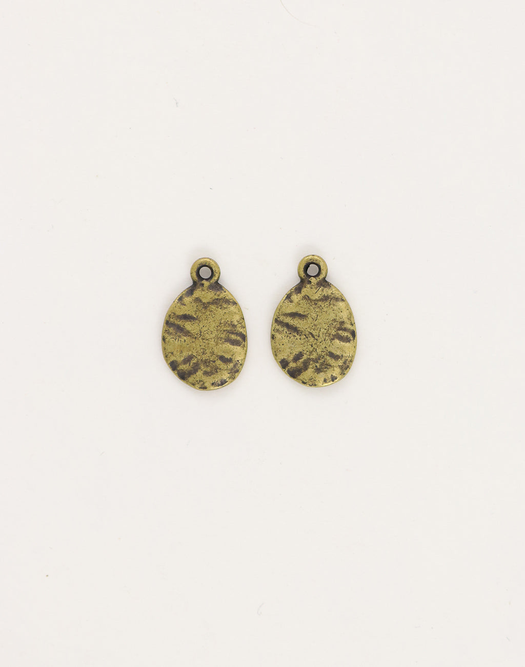 Hammered Oval, 14x12mm, (2pcs)