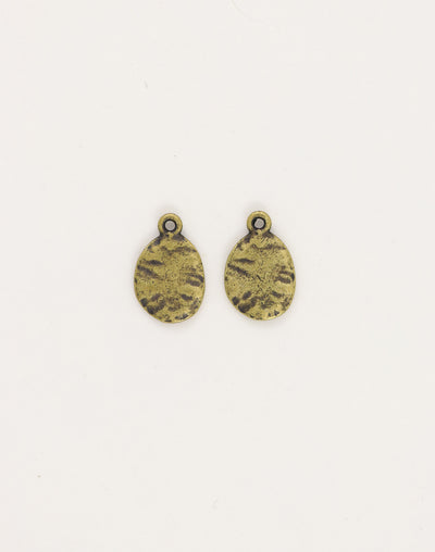 Two bronze teardrop charms (PT218-270-BACK)
