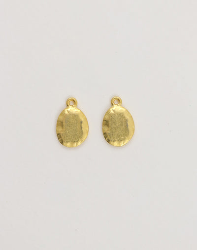 PT218-330 Gold teardrop earrings - back view