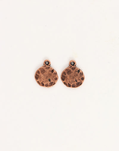 PT234-170 Textured Copper Coin Charms (Back)
