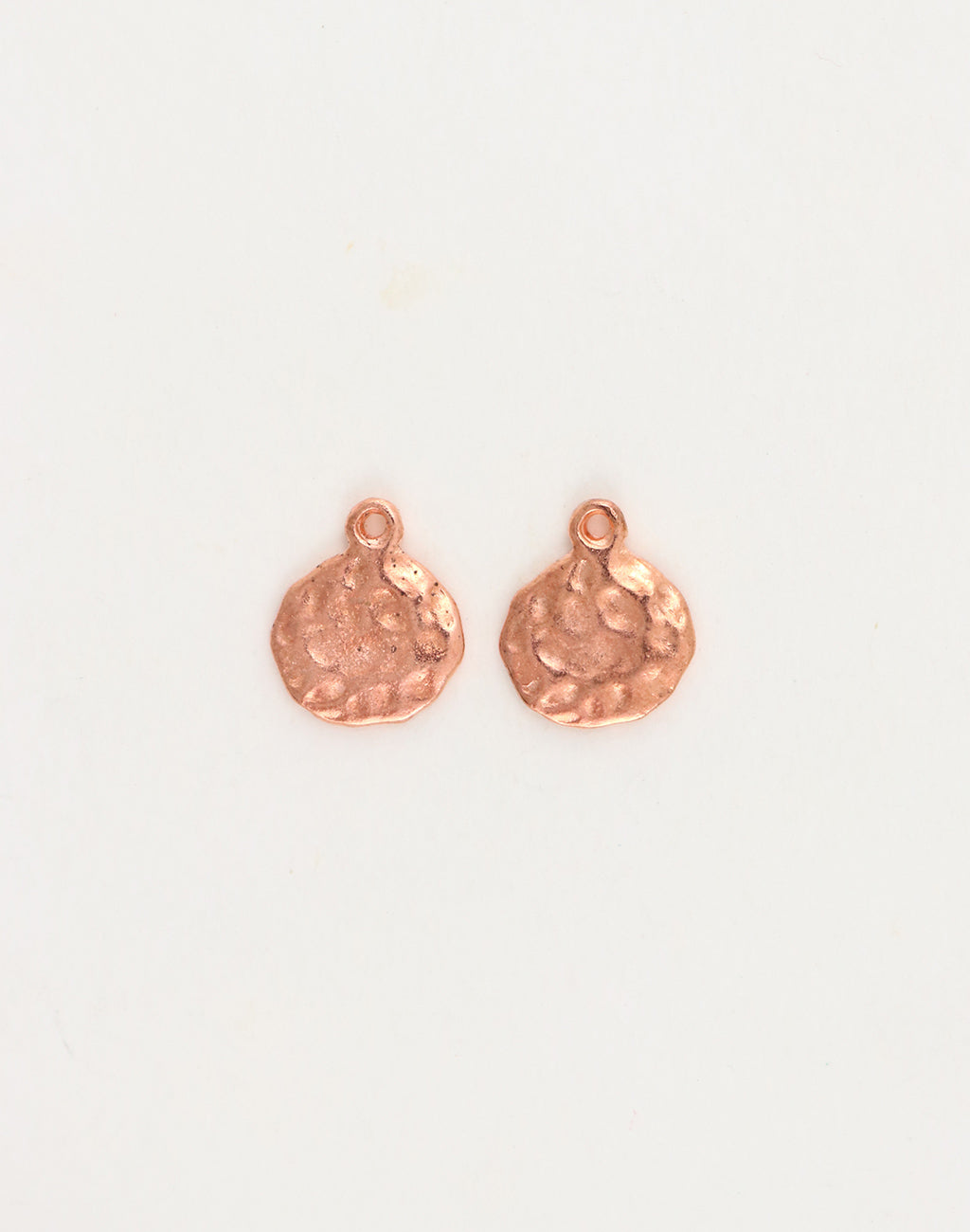 PT234-180 Hammered Copper Charm Pair