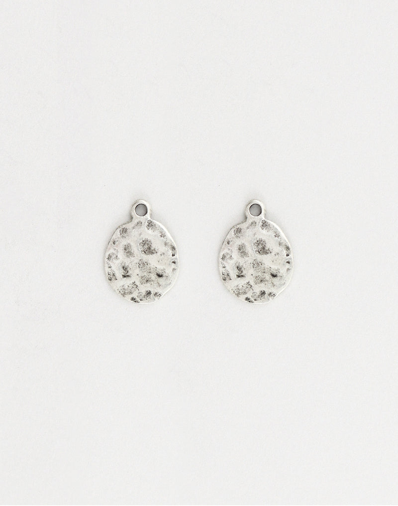 Hammered Oval, 18x13mm, (2pcs)