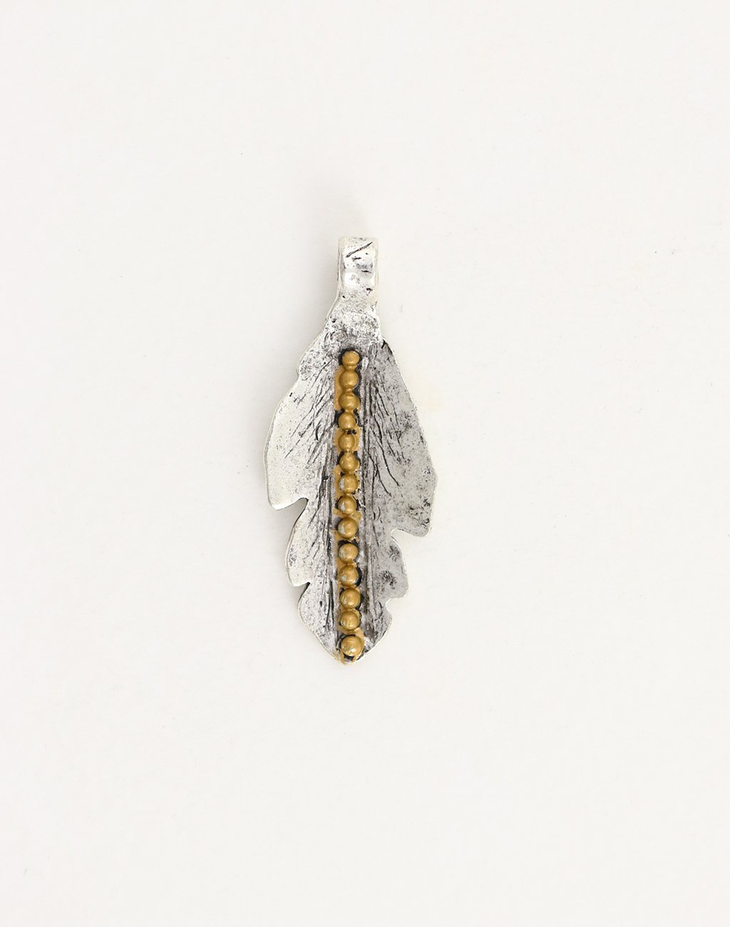Beaded Leaf, 38x15mm, (1pc)