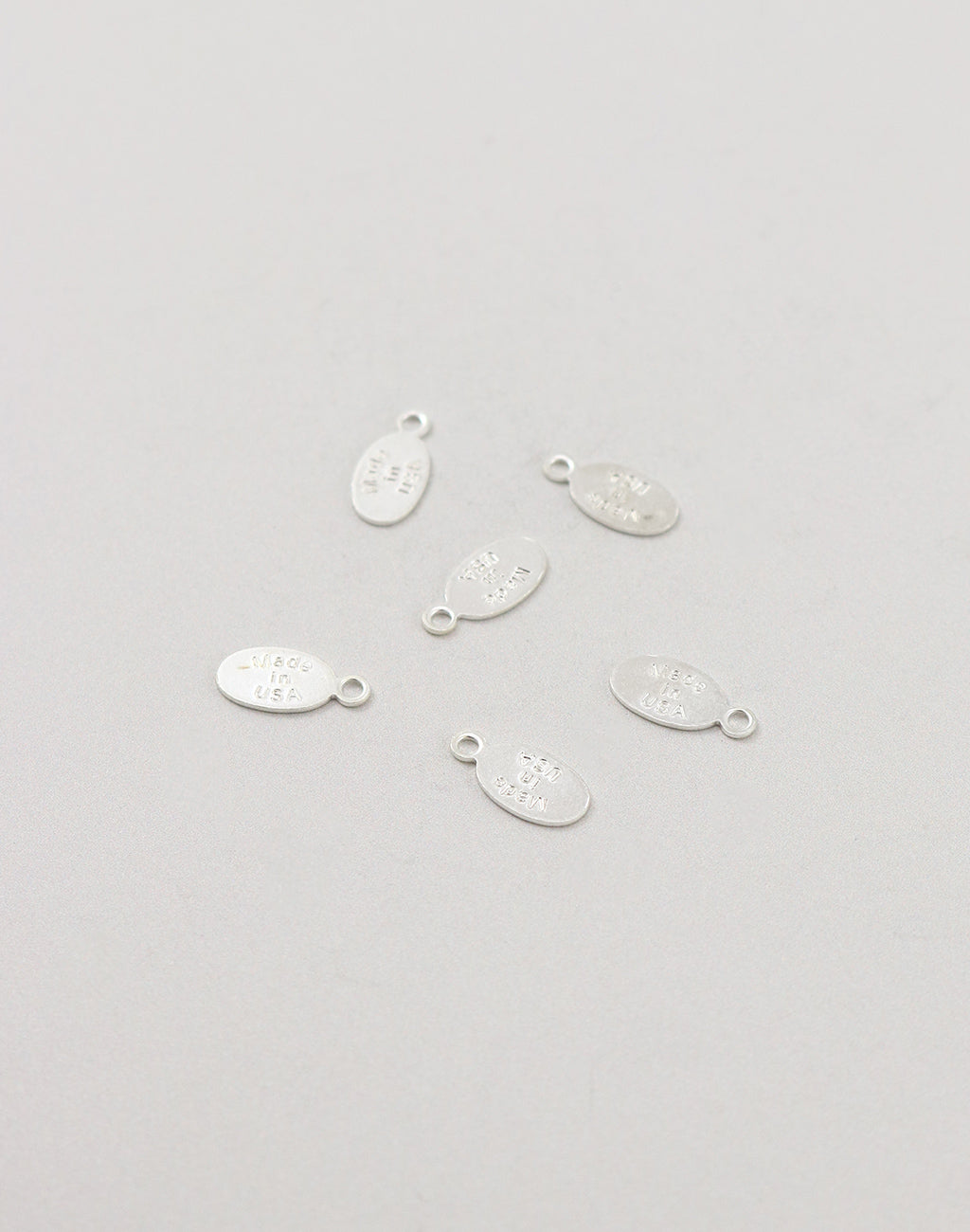 Oval USA Tag, 11x6mm, (6pcs)