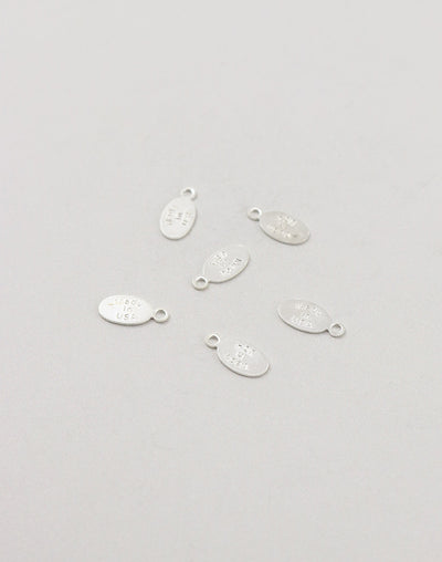Oval USA Tag, 11x6mm, (6pcs)
