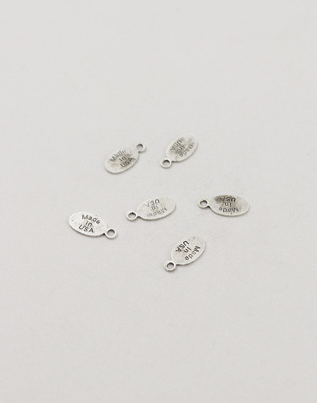 Oval USA Tag, 11x6mm, (6pcs)