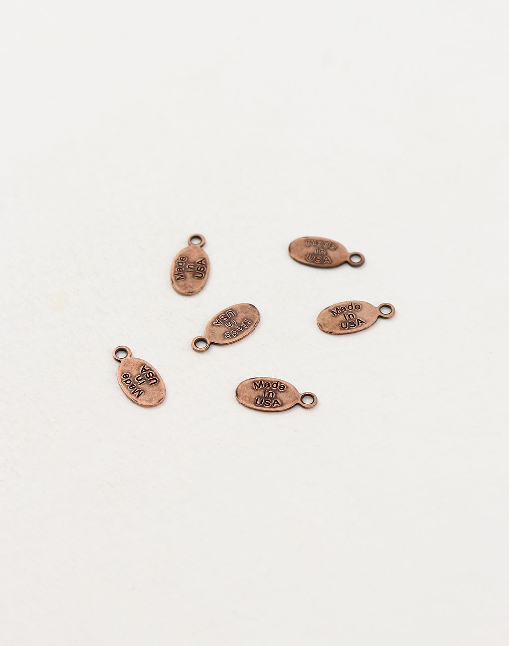 Oval USA Tag, 11x6mm, (6pcs)