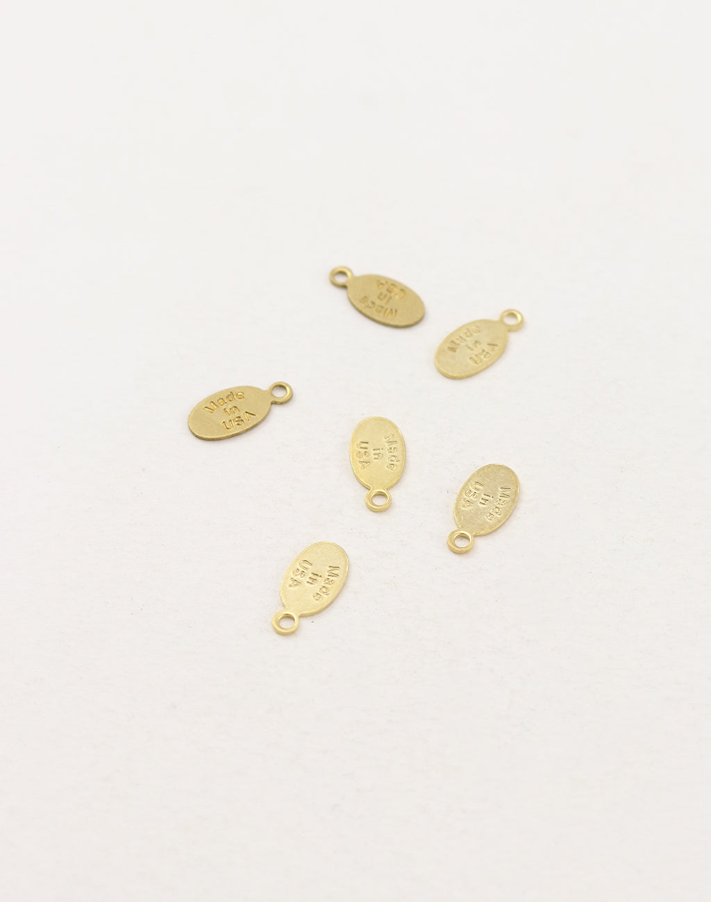Oval USA Tag, 11x6mm, (6pcs)