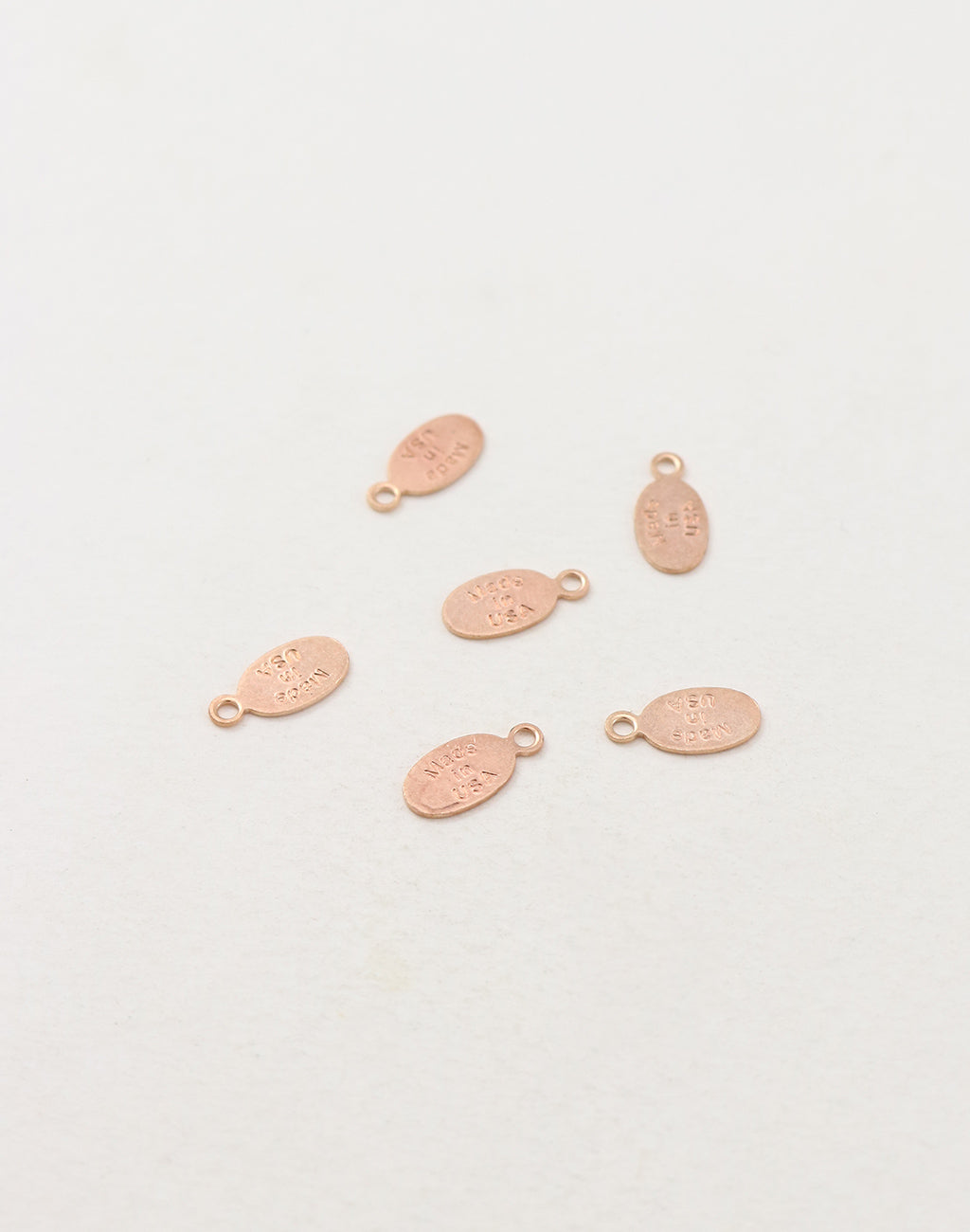 Oval USA Tag, 11x6mm, (6pcs)