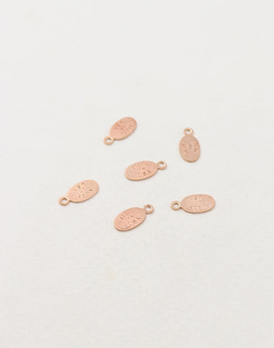 Oval USA Tag, 11x6mm, (6pcs)