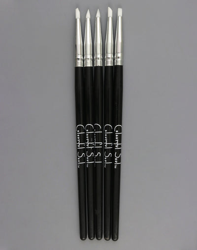 New brush set with white tips