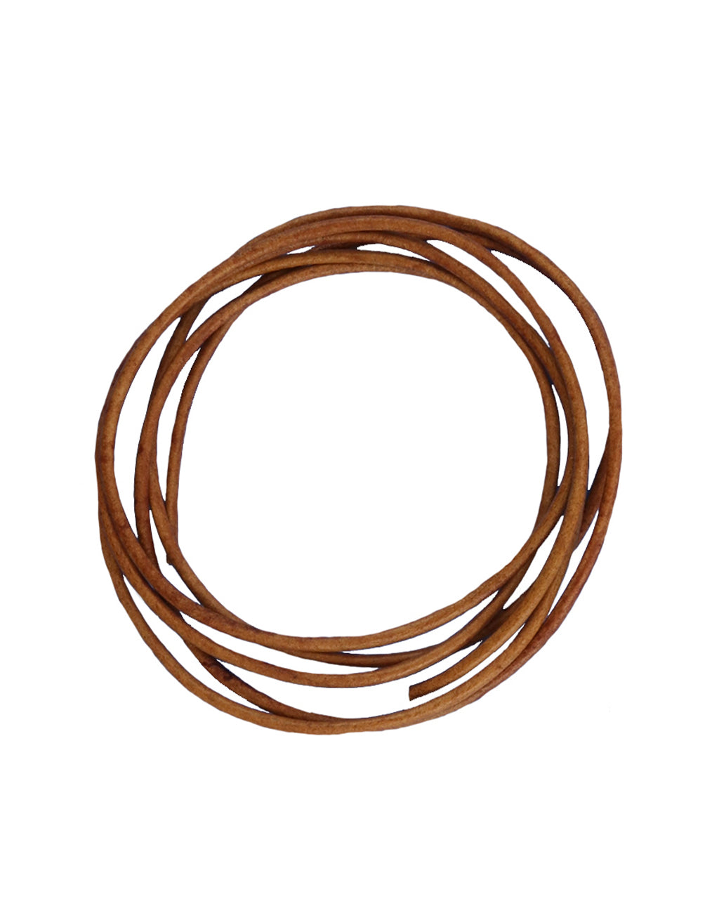 Saddle Tan Round Leather Cord, 1.5mm, (3ft)
